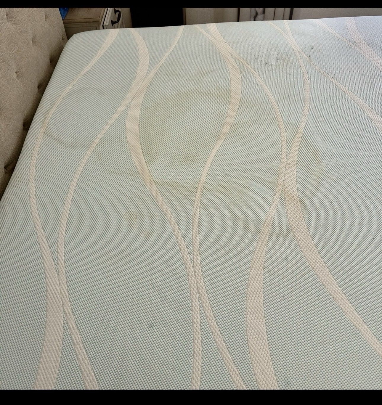 Mattress before cleaning
